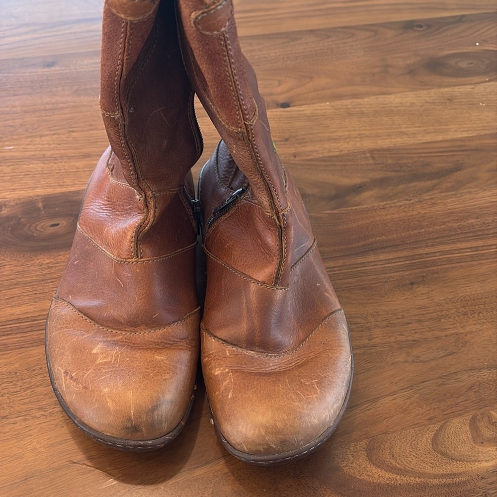 El Naturalist zip up boots - brown - leather - size EU 39
